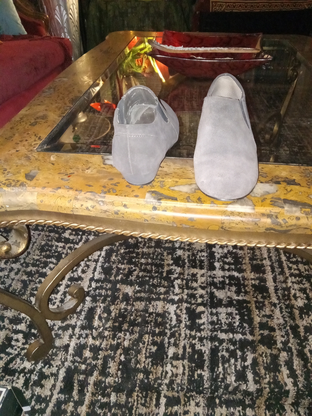 Array Gray Suede Women's Slip-On Moccasins